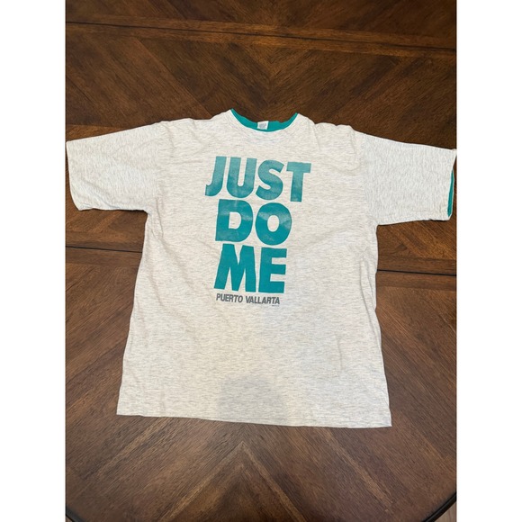 Dolfin Other - Vintage Dolfin Puerto Vallarta Just Do Me Graphic T-Shirt Gray Teal Large